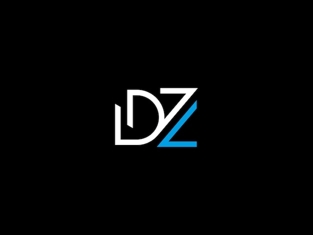 Vector a black and white logo for a company called dz