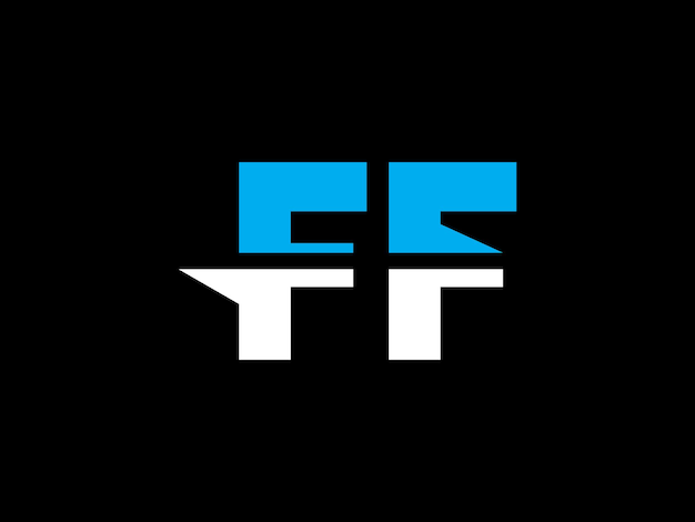 Vector a black and white logo for a company called ff