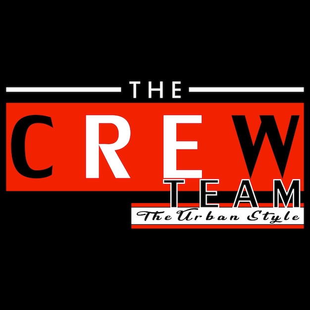 A black and white logo for the crew team