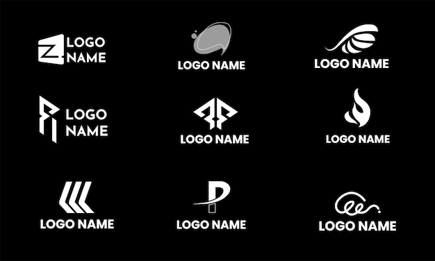 Black and white logo design