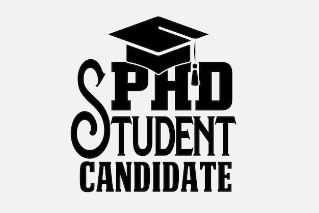 A black and white logo for the graduate student candidate.