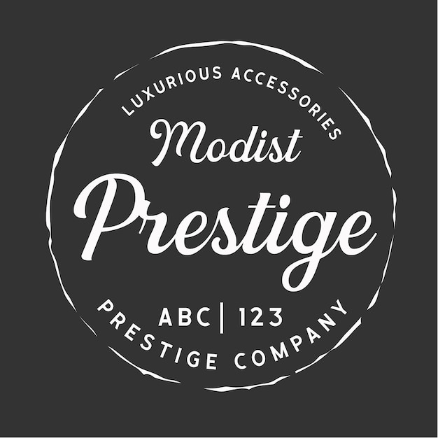 A black and white logo for a luxury accessories company