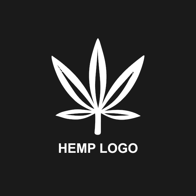 A black and white logo of a marijuana logo on a black background