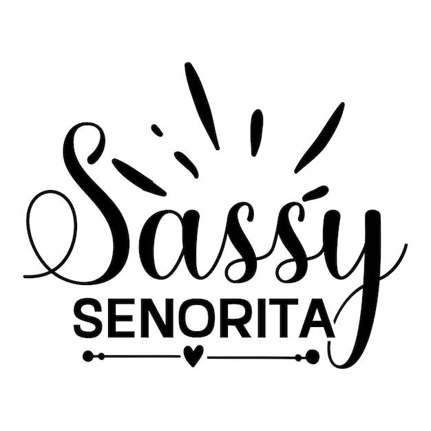 A black and white logo for a sassy senorita.