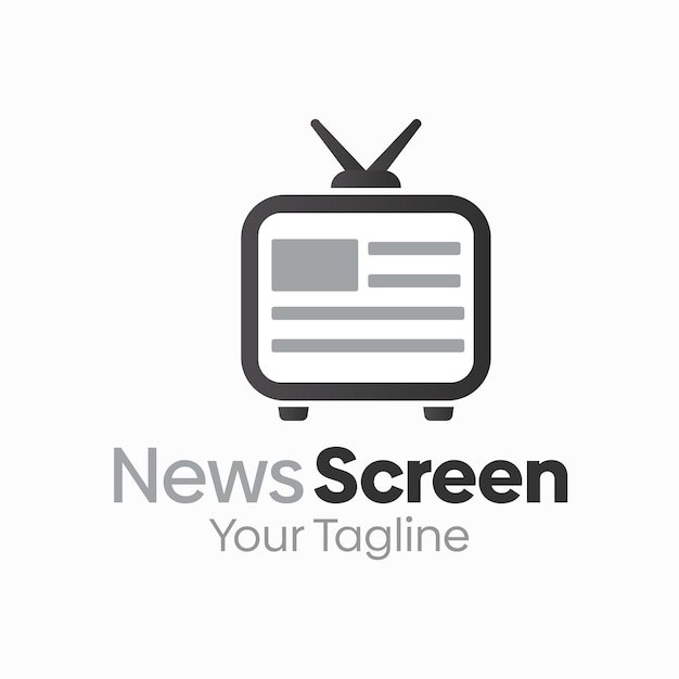 텔레비전 화면에 대한 검은색과 색 로고