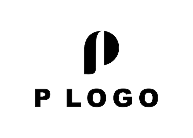 Vettore un logo in bianco e nero che dice p p