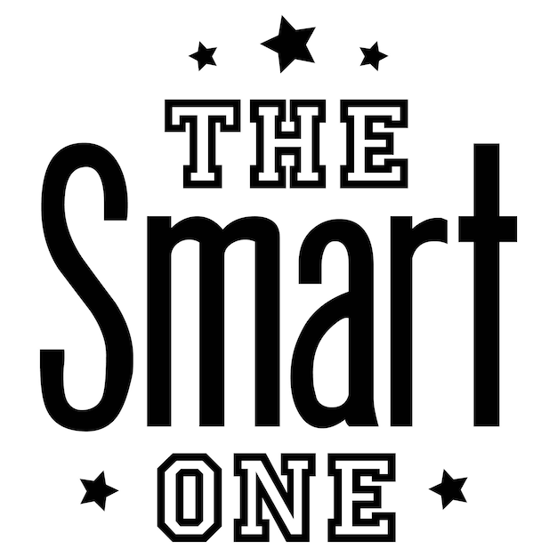 A black and white logo that says the smart one.