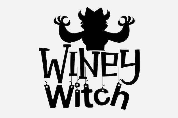 A black and white logo for a winery witch.