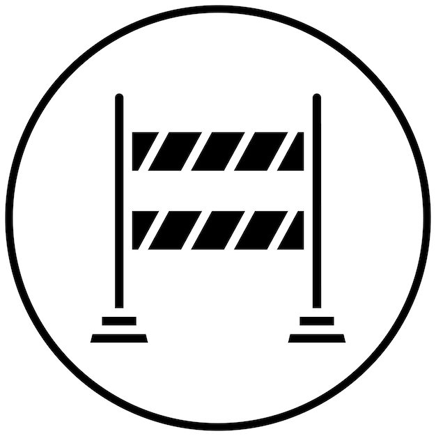 Vector a black and white logo with a black and white circle with a barcode in the middle