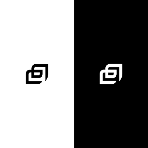 Vettore logo in bianco e nero con lettere g e c su di esso