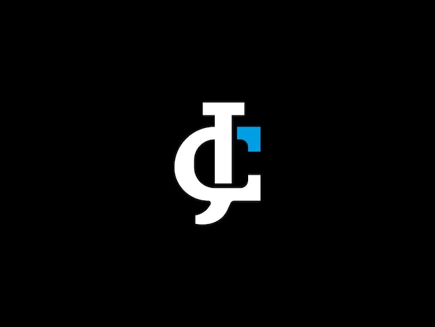 Black and white logo with the letter c on a black background