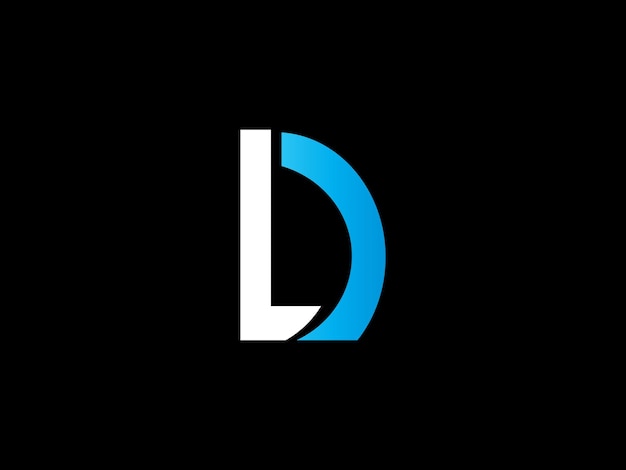 A black and white logo with the letter d on it