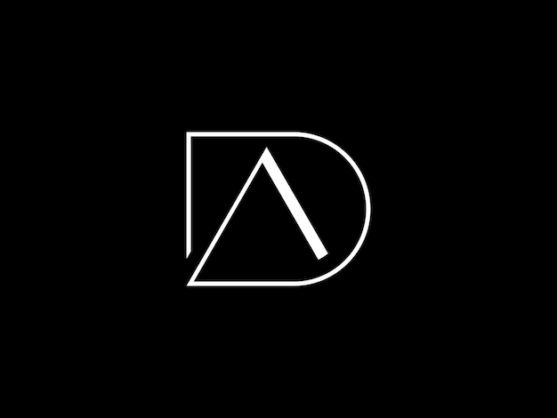 Vector a black and white logo with the letter d on it