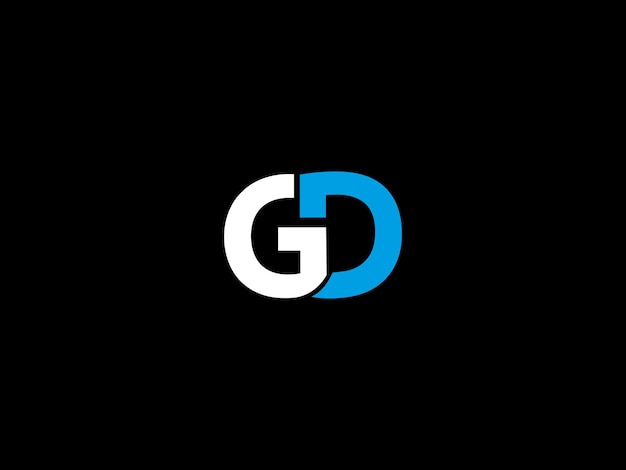 Black and white logo with the letter g on a black background