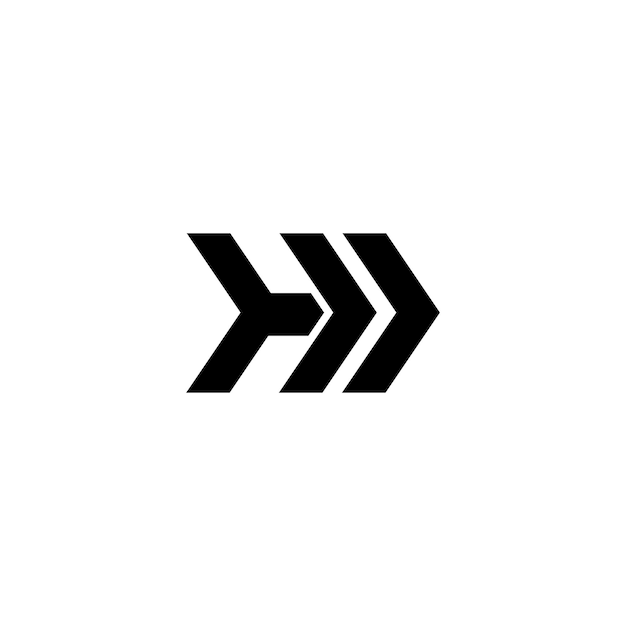 Vector a black and white logo with the letter h on it