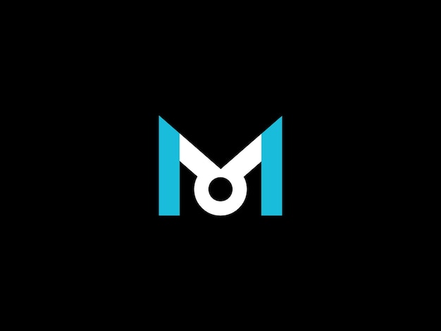 A black and white logo with the letter m on it