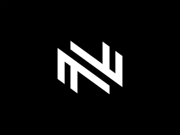 Black and white logo with the letter n on it