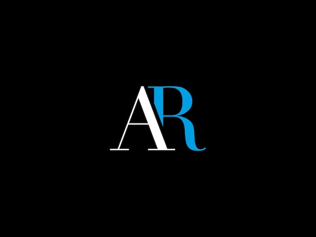 A black and white logo with the letters ar on it