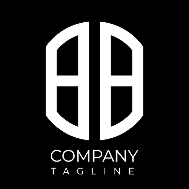 Черно-белый логотип с буквами bb