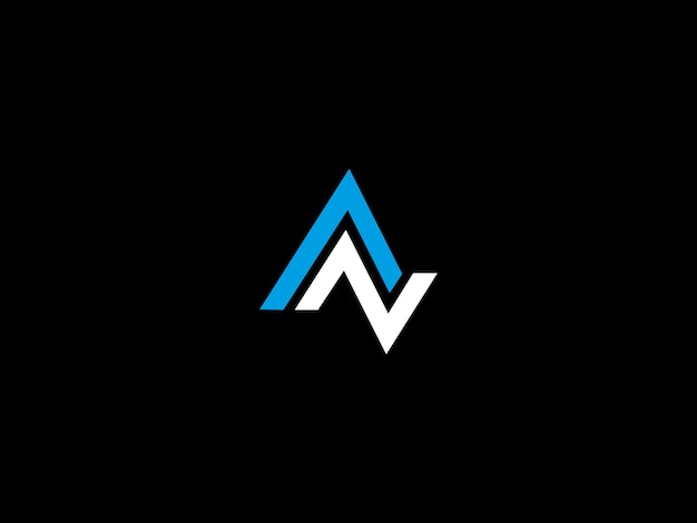 Un logo in bianco e nero con le lettere v e una v blu