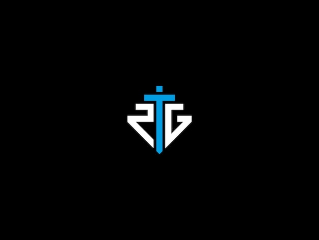 Black and white logo with the title'logo for a company called tg '