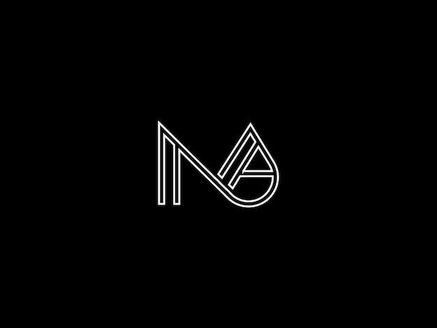 Vector black and white logo with the title'n'on a black background '