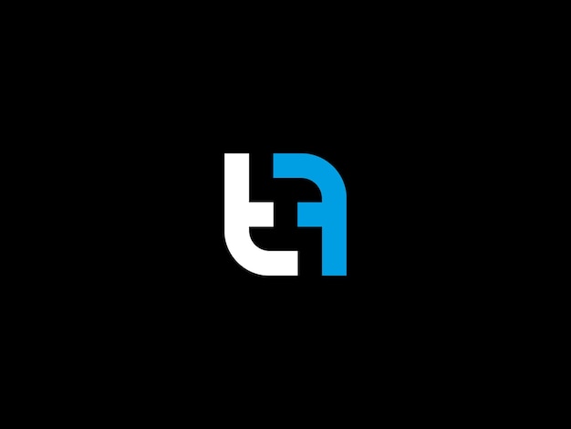 Black and white logo with the title't '