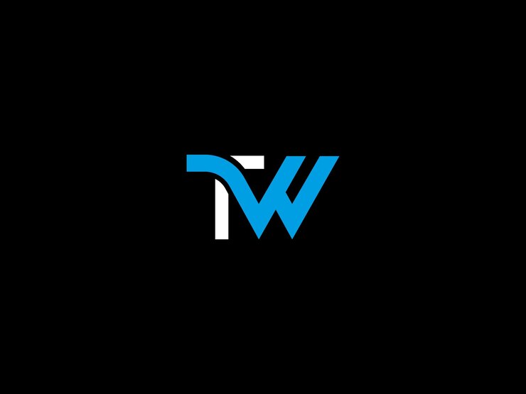 Vector 제목이 'tw'인 흑백 로고