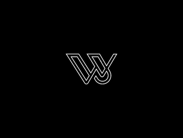 A black and white logo with w on it