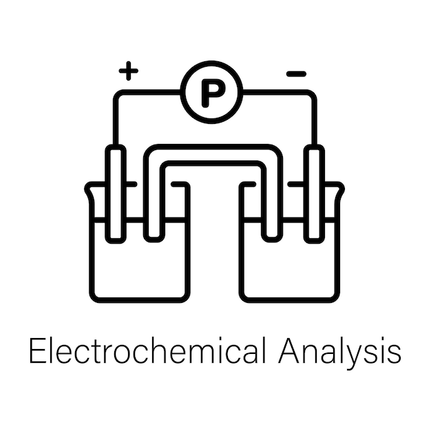 Vector a black and white logo with the word analysis