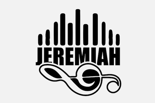 A black and white logo with the word jesus in the middle.