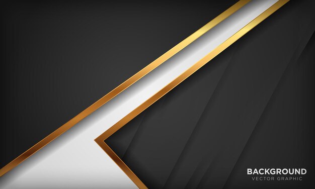 Fondo di forma diagonale dell'oro di lusso in bianco e nero concetto di design moderno ed elegante della carta