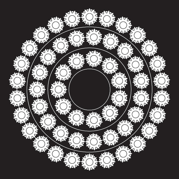 Mandala in bianco e nero