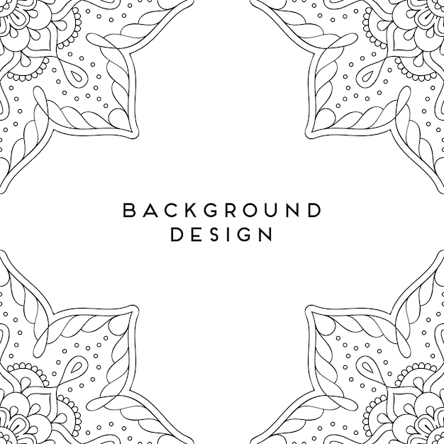 black and white mandala background