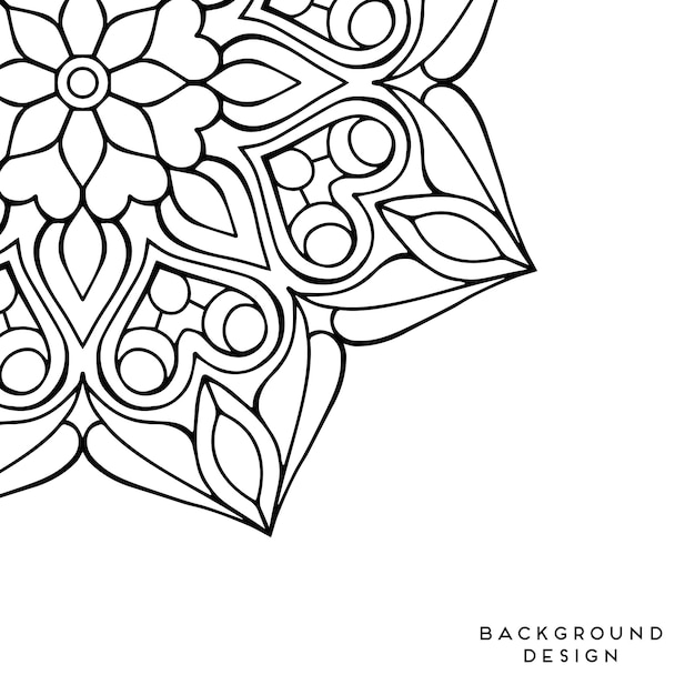 black and white mandala background