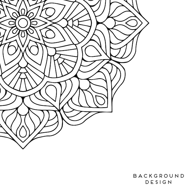 black and white mandala background