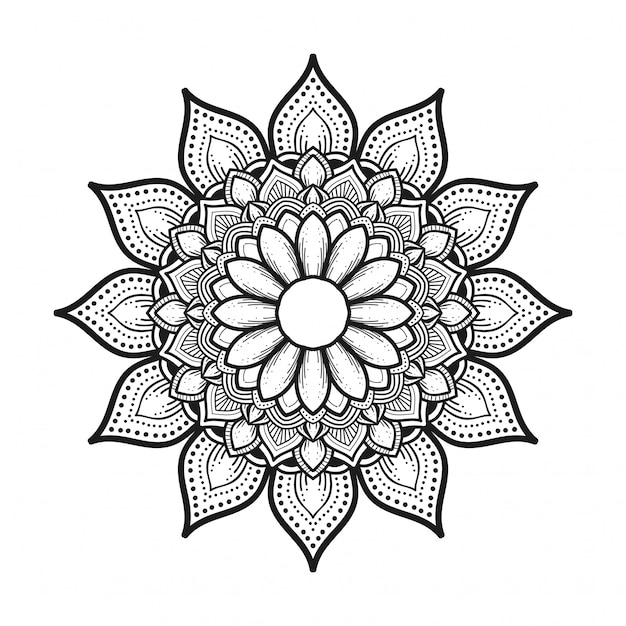 Mandala in bianco e nero