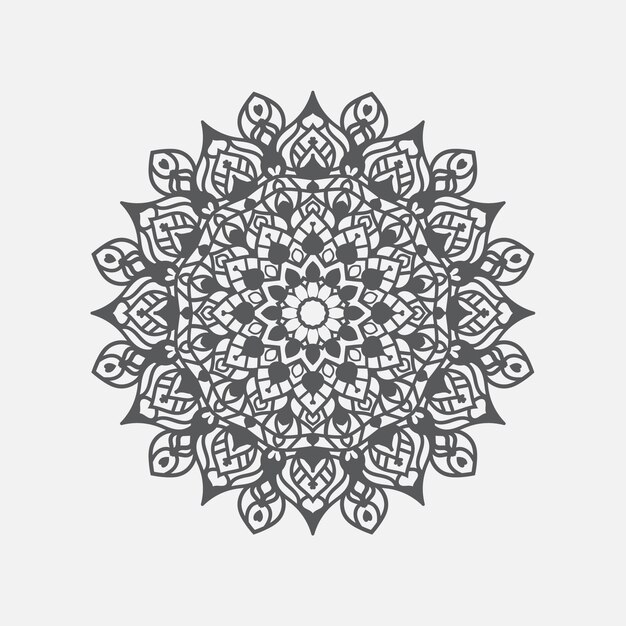 Vector black and white mandala template background