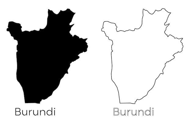 A black and white map of the democratic republic of the congo.