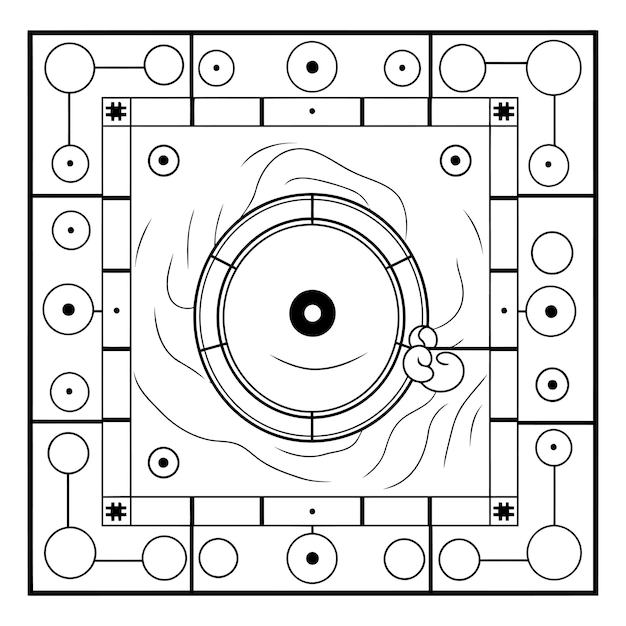 Vettore gioco di labirinto bianco e nero per bambini puzzle per bambini labirinto enigma