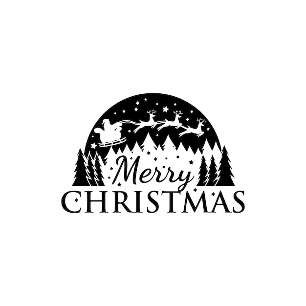 Black and white merry christmas vector. Editable. Suitable for design and illustration in Christmas