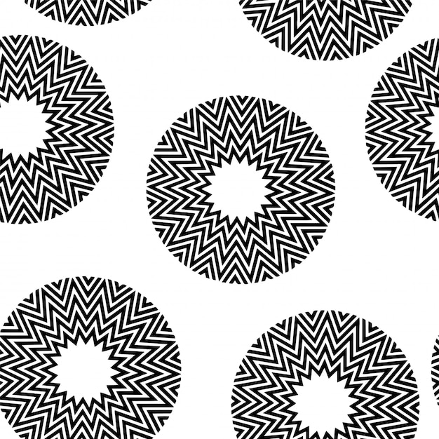 Vector black and white minimal geometric pattern