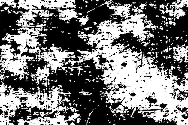 черно-белая монохромная разбросанная и поцарапанная шероховатая текстура