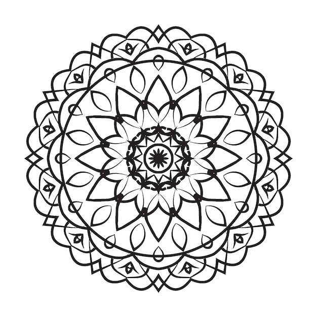 black and white ornamental mandala design