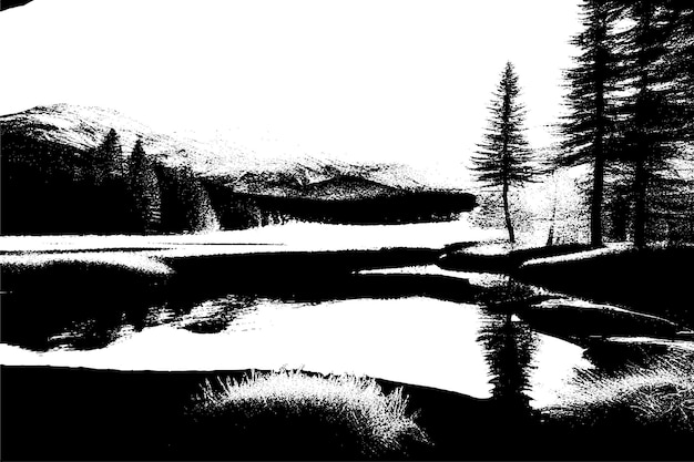 Vector black and white overlay monochrome vector image of background texture