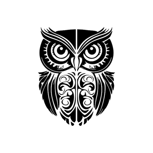 Trippy barn owl tattoo on the right upper arm