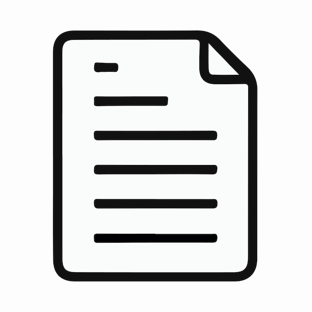a black and white paper with a document on it