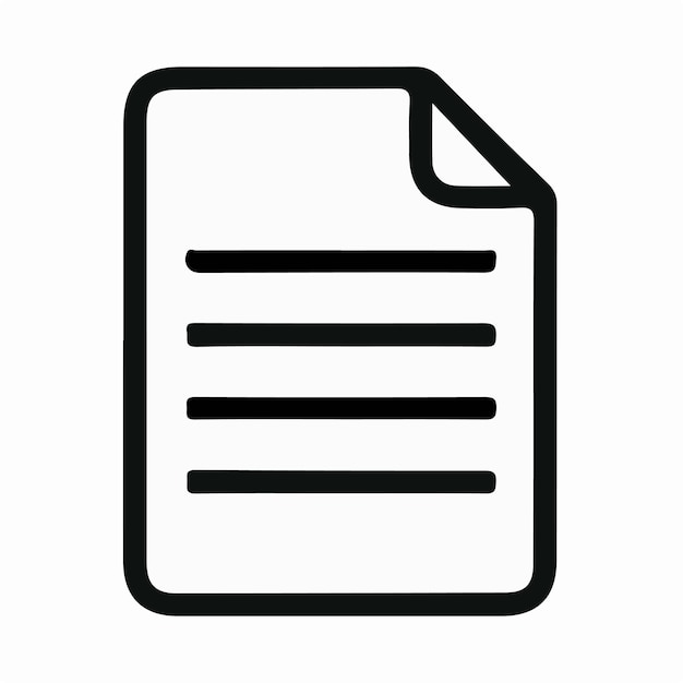 a black and white paper with a white background that says  a document