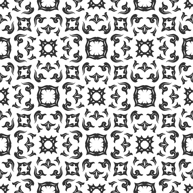 Vector black and white pattern ornament shape. simple seamless abstract background