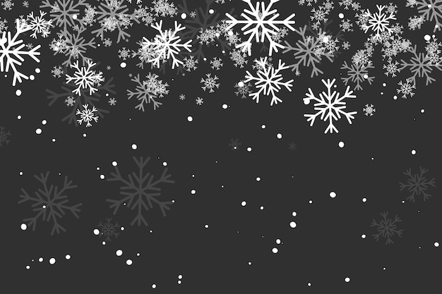 a black and white pattern of snowflakes and snowflakes